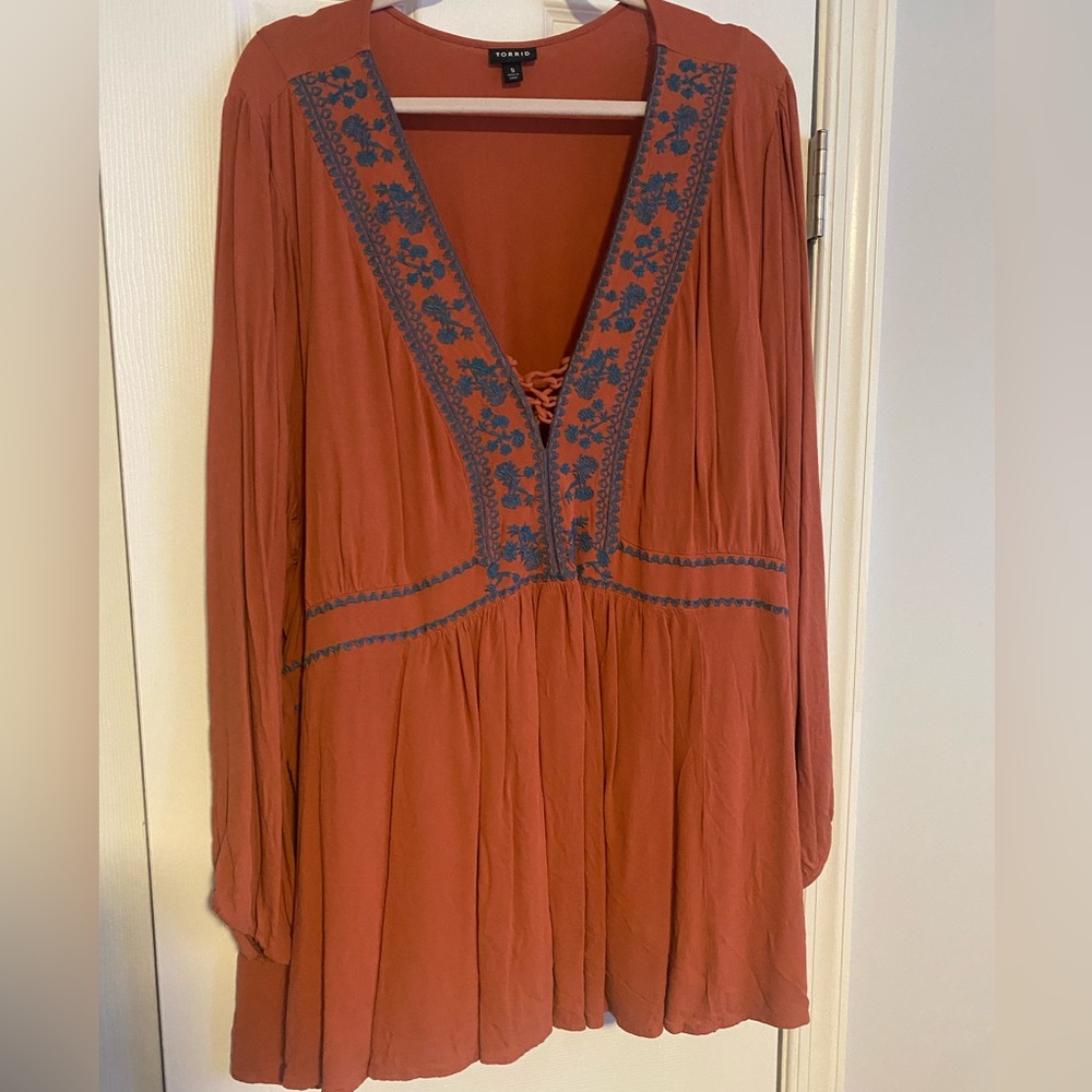 Orange long sleeve top